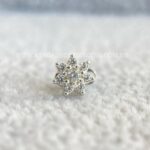 Kit Microdermal Titânio Topo Prata 925 Flor Zircônias - Imagem 4