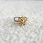 Kit Microdermal Titânio Topo Prata 925 Flor Zircônias - Imagem 4