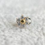 Kit Microdermal Titânio Topo Prata 925 Flor Zircônias - Imagem 3