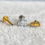 Labret Rosca Interna Titânio Coração Zircônias - Imagem 2