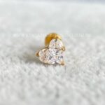 Labret Rosca Interna Titânio Coração Zircônias - Imagem 3
