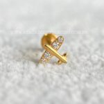 Labret Rosca Interna Titânio Avião Zircônias - Imagem 3