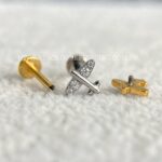 Labret Rosca Interna Titânio Avião Zircônias - Imagem 2