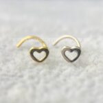 Nostril Ouro 18K Coração Vazado