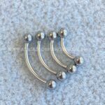 Minibarbell Curvo Nióbio Rosca Interna - Imagem 3