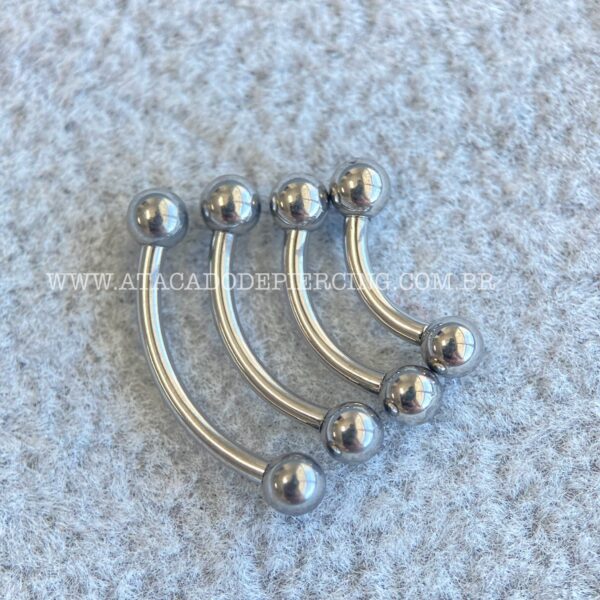 Minibarbell Curvo Nióbio Rosca Interna - Imagem 3