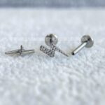 Labret Titânio Rosca Interna Raio Martelado - Imagem 4