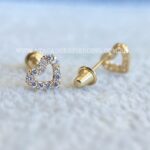 Brinco Ouro 18K Coração Zirconias - Imagem 2