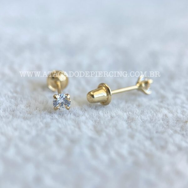 Brinco Ouro 18K Zircônia - Imagem 5