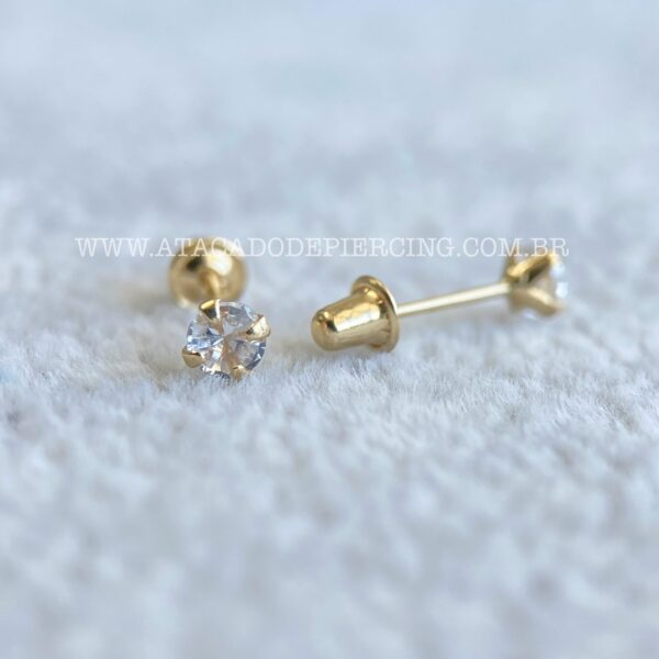 Brinco Ouro 18K Zircônia - Imagem 6