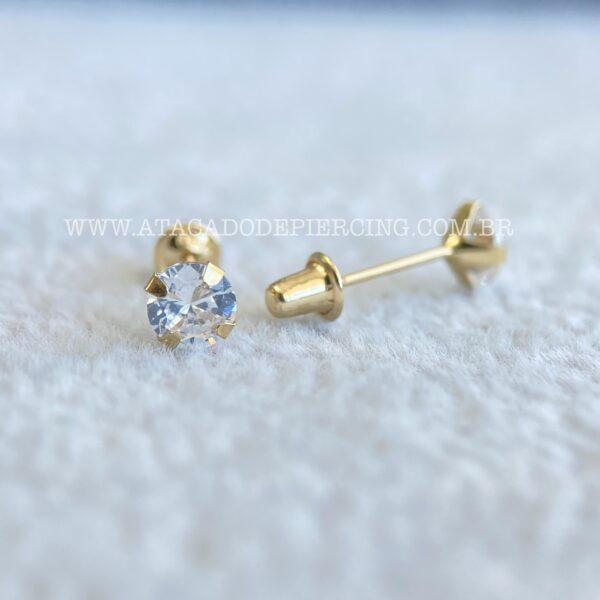 Brinco Ouro 18K Zircônia - Imagem 7