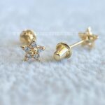Brinco Ouro 18K Estrela Zirconias - Imagem 2