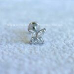 Labret Aço Rosca Interna Borboleta Zircônias - Imagem 4