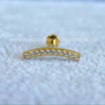 Labret Aço Rosca Interna Cluster Zircônias - Imagem 3