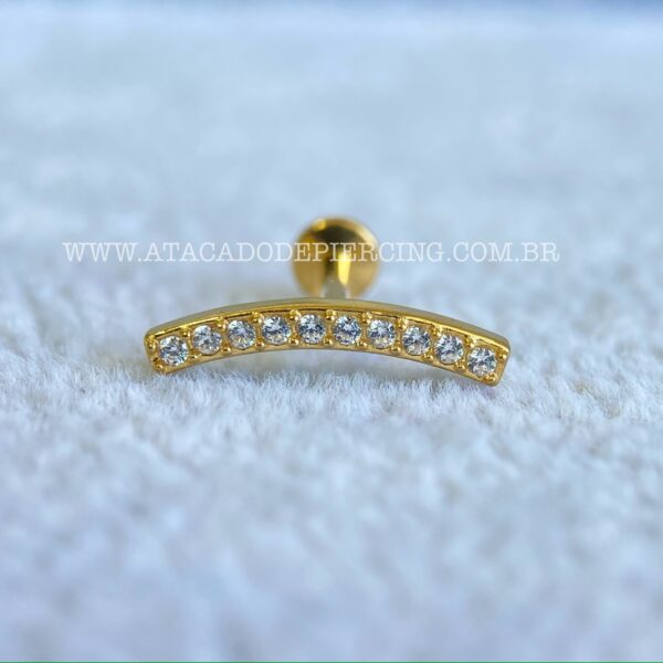 Labret Aço Rosca Interna Cluster Zircônias - Imagem 3