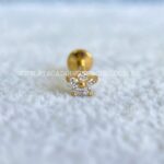 Labret Aço Rosca Interna Flor Zircônias - Imagem 3