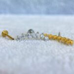 Labret Aço Rosca Interna Cluster Zircônias - Imagem 2