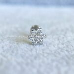 Labret Aço Rosca Interna Flor Zircônias - Imagem 4