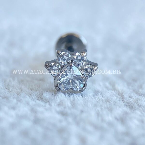 Labret Rosca Interna Titânio Patinha Zircônias - Imagem 3
