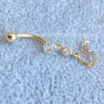 Bananabell Ouro 18K Zircônia Redonda com Correntes - Imagem 3