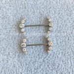 Barbell Push Pin Aço Cluster Zircônias - Imagem 5
