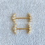 Barbell Push Pin Aço Cluster Zircônias - Imagem 6