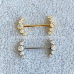 Barbell Push Pin Aço Cluster Zircônias - Imagem 7