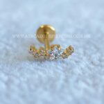 Labret Rosca Interna Titânio Cluster Estrela Zircônias - Imagem 2