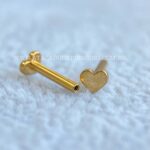 Haste Labret Titânio Base Coração Rosca Interna - Imagem 2