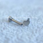 Haste Labret Titânio Base Coração Rosca Interna
