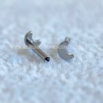 Haste Labret Titânio Base Lua Rosca Interna