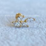Labret Aço Rosca Interna Ramo Zircônias - Imagem 2