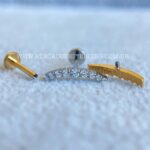 Labret Aço Rosca Interna Cluster Zircônias - Imagem 2