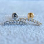 Labret Aço Rosca Interna Cluster Zircônias