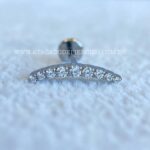 Labret Aço Rosca Interna Cluster Zircônias - Imagem 3
