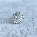 Labret Aço Rosca Interna Flor Zircônias - Imagem 2