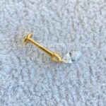Labret Rosca Interna Titânio Pingente Zircônia - Imagem 3