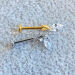 Labret Rosca Interna Titânio Pingente Zircônia - Imagem 2
