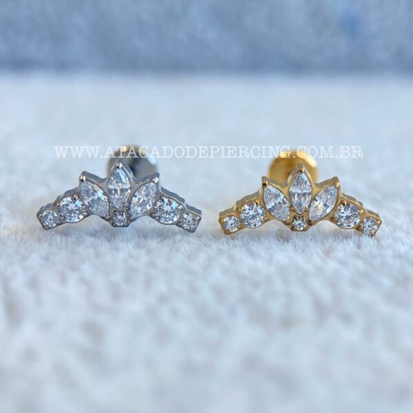 Labret Rosca Interna Titânio Cluster Zircônias - Imagem 1