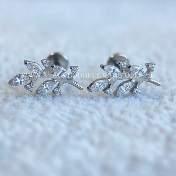 Labret Rosca Interna Titânio Ramo Zircônias - Imagem 4
