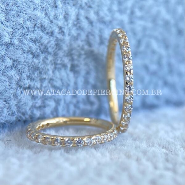Segmento Articulado Ouro 14K Zirconias - Imagem 3