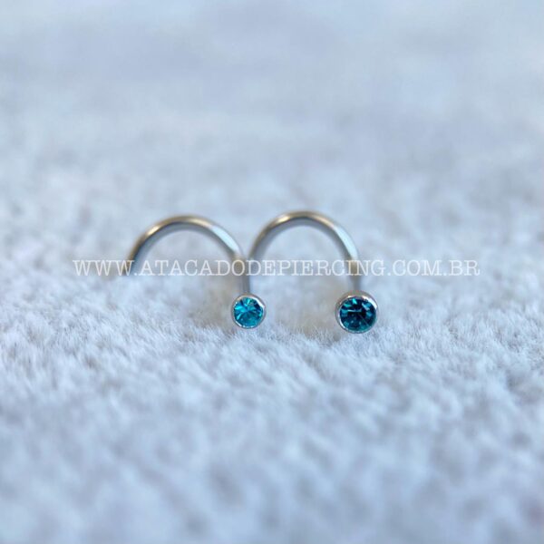 Nostril Aço Blue Zircônia - Imagem 1