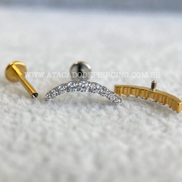 Labret Rosca Interna Titânio Cluster Zircônias - Imagem 10