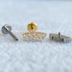 Labret Rosca Interna Titânio Cluster Zircônias - Imagem 2