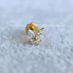 Labret Rosca Interna Titânio Borboleta Zircônias - Imagem 2