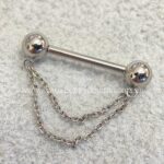Barbell Titânio Push-Pin com Corrente - Imagem 3