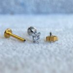 Labret Rosca Interna Titânio Patinha Zircônias - Imagem 2