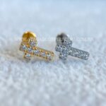 Labret Rosca Interna Titânio Cruz Zircônias