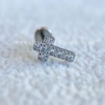Labret Rosca Interna Titânio Cruz Zircônias - Imagem 5