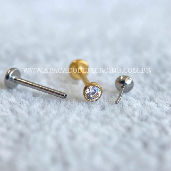 Labret Titânio Push Pin Zircônia - Imagem 8